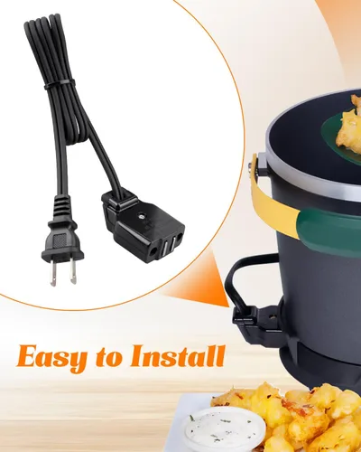 Vista 6 de 09982 Cable de alimentación magnético para freidora Presto Granpappy Digital Profry de acero inoxidable, repuesto de cable de alimentación