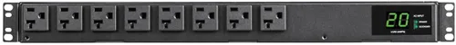 Vista 3 de Tripp Lite PDU con medición, interruptor de transferencia automática (ATS), 20A, 120V, 1.92kW, monofásico - 16 salidas (5-15/20R), cables de entrada