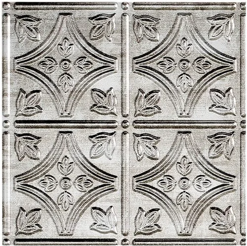 Vista 10 de FASÄDE Panel de techo decorativo de vinilo con pegamento de estilo tradicional y patrón 1 en bronce argente (muestra de 12 x 12 pulgadas)