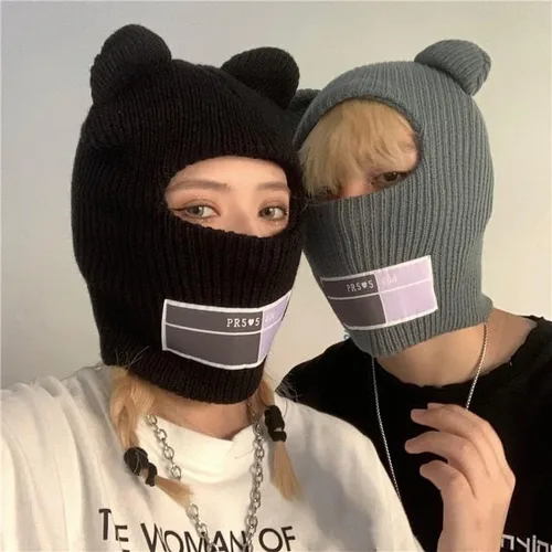Vista 2 de RICHTRUE Bonitos gorros para mujer, gorros para mujer, accesorios Y2K, gorros Kawaii y sombreros de ganchillo para mujer