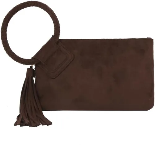 Vista 44 de Monedero de mano para mujer, cartera de noche con correa de mano, informal, formal, de cuero vegano, Metro Muse