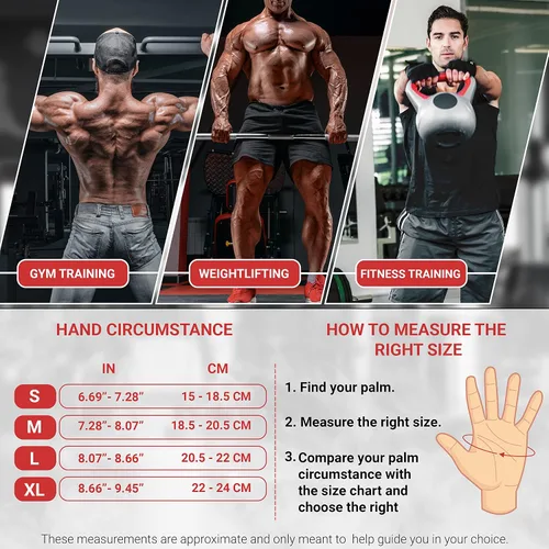 Vista 7 de SPAREL Guantes de entrenamiento para hombres con soporte para muñeca, guantes de levantamiento de pesas para hombres, guantes de gimnasio, guantes