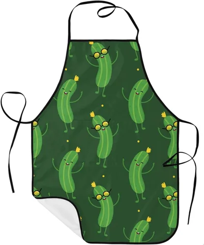 Vista 13 de Sigouyinei Delantales para mujeres con bolsillos, delantal para hombres, delantal adecuado para chefs camareros, técnicos de uñas para hornear
