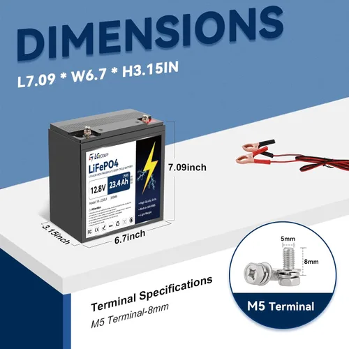 Vista 3 de Batería de litio Lifepo4 de 12 V 23.4 Ah (30 AH) Plus con BMS de 30 A, batería Lifepo4 de 4000 ciclos profundos, perfecta para motor de arrastre