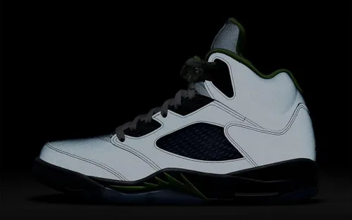 Vista 9 de Jordan 5 Retro Green Bean SilverGreen Bean-Flint Grey DM9014 003 PlataVerde Bean-Flint Grey
