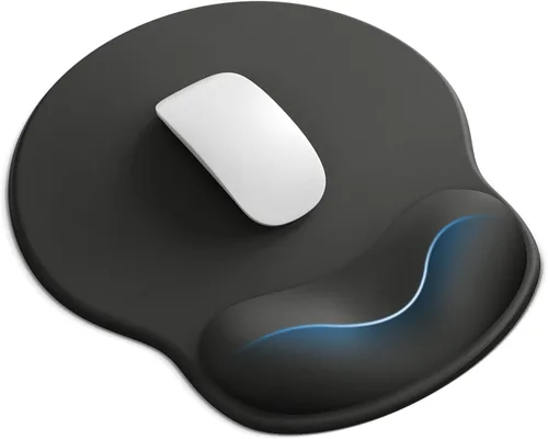 Vista 27 de Alfombrilla de mouse con reposamuñecas, ergonómicas para escritorio, alfombrilla de mouse antideslizante para oficina con soporte de muñeca de gel