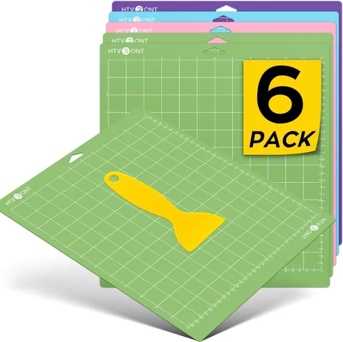 Vista 14 de HTVRONT Tapete de corte de agarre ligero, paquete de 3 alfombrillas de corte de 12 x 12 pulgadas, compatibles con Cricut Maker 4/Maker