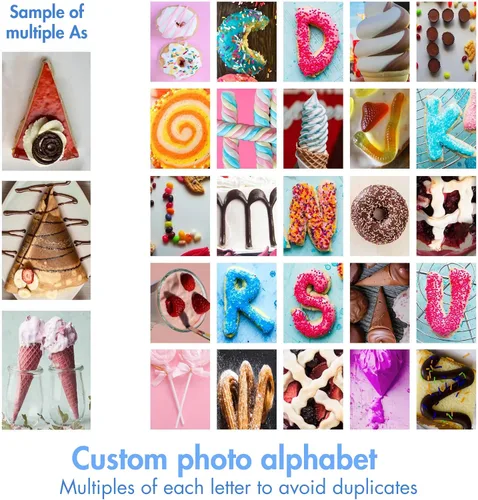 Vista 4 de Arte con nombre de dulces y dulces, regalo de postre personalizado (montaje en bloque de 6.5 x 18 pulgadas)