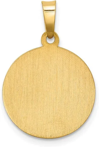 Vista 4 de FJC Finejewelers Medalla Caridad Del Cobre 14 kt Oro Amarillo Pulido y Satén 0.866 x 0.591 in, Metal, no conocido
