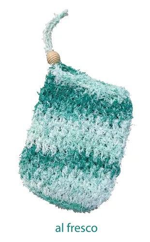 Vista 2 de Bolsa ahorradora de jabón – Bolsa de algodón exfoliante de ganchillo a mano – Bolsa de jabón exfoliante para hacer espuma y secar las barras