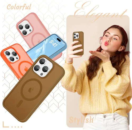 Vista 501 de Funda para Google Pixel 10 Pro XL, cubierta magnética mate, color negro Fit for MagSafe, Screen Protector included, Shockproof Military Grade