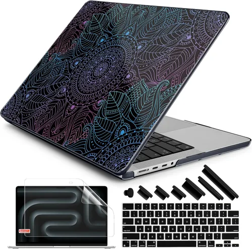 Vista 38 de DONGKE Funda para M5 MacBook Pro de 14 pulgadas 2025 2024-2021 M4 M3 M2 M1, cubierta de carcasa dura de plástico compatible con A3434 A3112 A3401