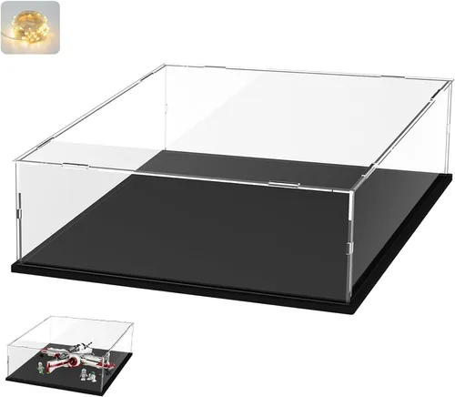 Vista 24 de Vitrina de acrílico transparente engrosada para coleccionables de Lego 75328 75976 Minifigure, caja transparente de autoensamblaje a prueba de polvo