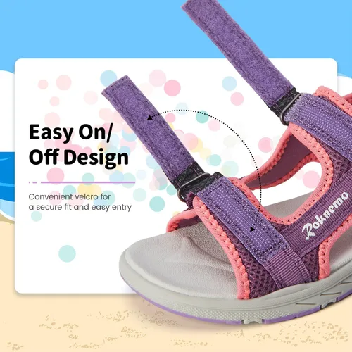 Vista 4 de Kids Sandals for Boys & Girls Athletic Open Toe Summer Sports Sandals Beach Hiking Water Shoes for Unisex Child (Little KidsBig Kids)