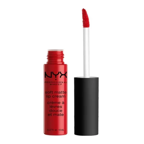 Vista 22 de NYX PROFESSIONAL MAKEUP - Crema labial mate y suave, lápiz labial líquido ligero, Abu Dhabi (rosa profundo-beige)
