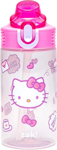Vista 26 de Zak Designs Barbie Sage - Botella de agua para niños con popote a prueba