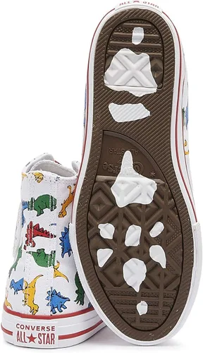 Vista 4 de Converse Chuck Taylor All Star Dinoverse - Tenis altos unisex para niños, Negro