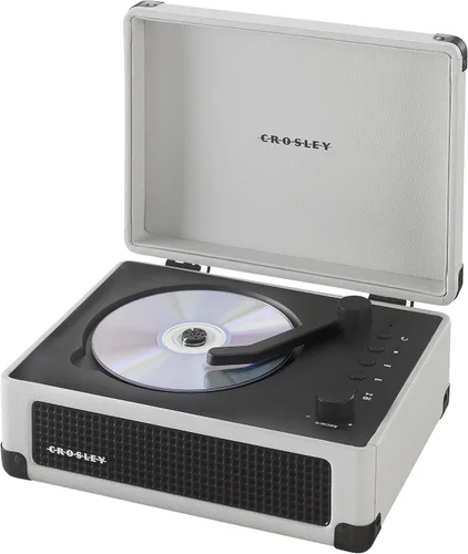 Vista 16 de Crosley CR3505DP-WF Reproductor de CD Cruiser, granja blanca Casa de campo blanca