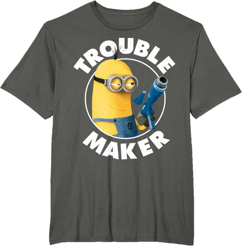 Vista 7 de Despicable Me Minions Kevin Fabricante de Problemas Gráfico Camiseta Negro