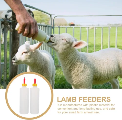 Vista 4 de Cabilock 5 sets de cordero biberón niño ganado bebida botella jarra bebé cabra ternero leche botella de agua botellas mascotas animales botella