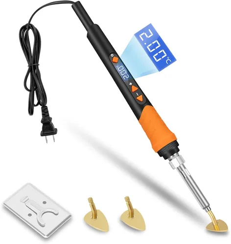 Vista 8 de K KERNOWO Mini plancha para manualidades, 120W, plancha pequeña para manualidades, pantalla digital, temperatura ajustable, mini plancha para Azul