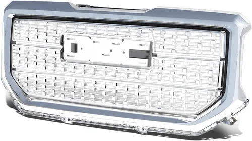 Vista 7 de Auto Dynasty Compatible con GMC Sierra 1500 ABS Denali Style parachoques delantero/parrilla de capó/parrilla (negro)