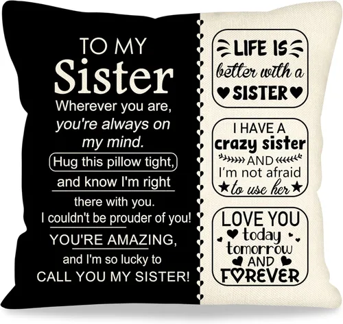 Vista 13 de Fundas de almohada decorativas de 18 x 18 pulgadas con ideas de regalos para familiares y amigos, regalos después de una cirugía, regalo
