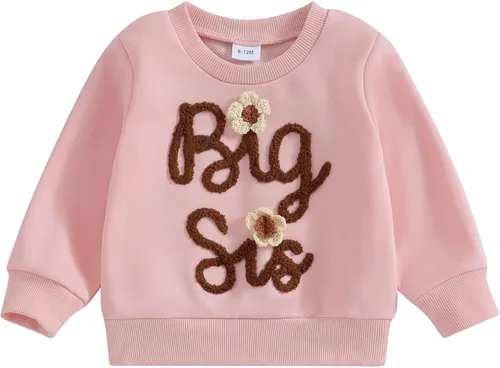 Vista 17 de Sudadera de manga larga con volantes para niña bebé, camiseta básica de color sólido, suéter de gran tamaño para niños, ropa de otoño Sudaderas