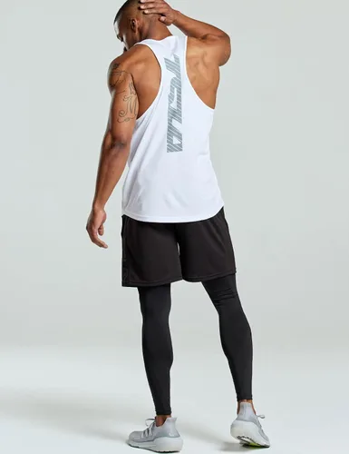 Vista 9 de TSLA - Camisetas deportivas sin mangas para hombre, Dry Fit, con espalda en Y, para entrenamiento, gimnasio o fisicoculturismo, paquete de 3