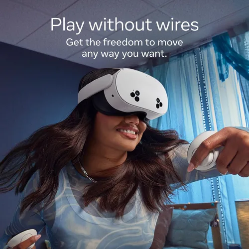 Vista 5 de Meta Quest 3S 256GB Realidad Virtual — Auriculares VR — Paquete Gorilla Tag