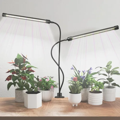 Vista 8 de GHodec Luz de Crecimiento, Espectro Completo Blanco 84 LED Clip Luces para Plantas de Interior en Crecimiento, Temporizador de 4/8/12H y 5 Niveles