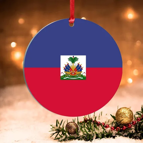 Vista 16 de Adornos de bandera de República Dominicana para árbol de Navidad, bandera nacional de República Dominicana, decoración de árbol de Navidad, recuerdo