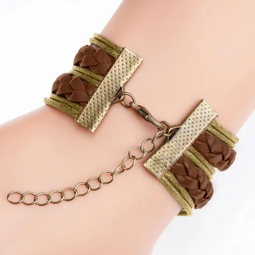 Vista 6 de Pulsera de cuero con girasol para mujeres, adolescentes, niñas, con texto en inglés "You are My Sunshine", pulseras bohemias para esposa, hija