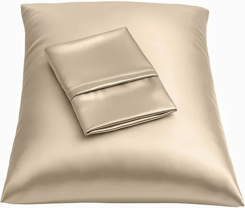 Vista 18 de ShopBedding - Lujosa funda de almohada de satén para el cabello, 2 unidades, satinada, estándar, con cremallera, estampado de cebra marrón