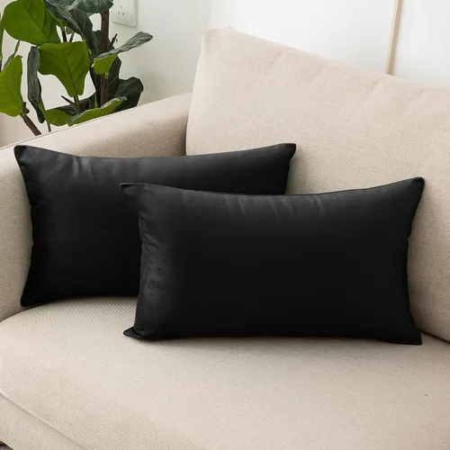 Vista 60 de NiNi ALL - Fundas de almohada decorativas de terciopelo 30x30 cm, paquete de 2 unidades, color azul bebé, suaves para sofá, dormitorio, sala