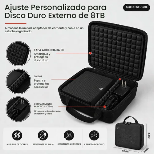 Vista 7 de Comecase Funda de disco duro de escritorio para expansión Seagate y para WD Negro completo