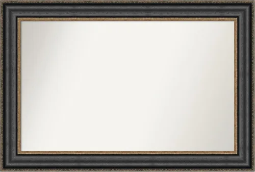 Vista 26 de Amanti Art Espejo personalizado, espejo de baño negro puente, espejo de pared o espejo de tocador de baño sobre el fregadero (26 x 26 pulgadas)