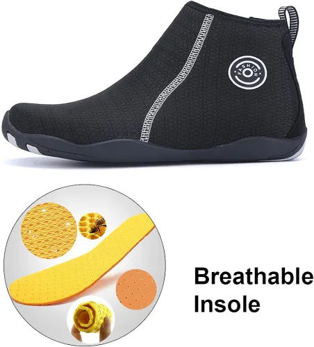 Vista 2 de Cozystep Zapatos de agua húmeda para la playa, para hombre y mujer, botas de traje de neopreno de secado rápido, zapatos deportivos para natación