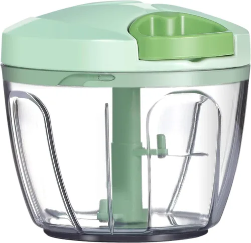 Vista 27 de Ourokhome Procesado manual de alimentos, picador de verduras portátil, rápido y con cuerda, para pequeñas cocinas, para ajo, cebolla, jengibre