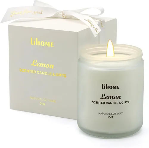 Vista 9 de Lihome Velas de otoño – Decoración de otoño para el hogar, regalos para mujeres, mamá, amiga, cera de soja natural, velas perfumadas de sidra