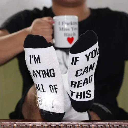 Vista 5 de LEVLO Call Game Lover Gift Video Games Calcetines de algodón elástico cómodo unisex calcetines para jugadores