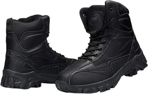 Vista 2 de Kervaky Botas tácticas militares para hombre, botas de trabajo, botas de desierto, botas duras, botas de senderismo, botas de combate, botas