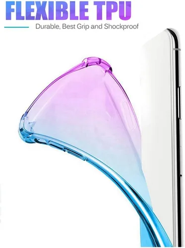 Vista 4 de Funda para Redmi Note 10 4G/Redmi Note 10S M2101K7BG Linda Caso Niñas Mujeres, Gradient Slim Anti Scratch Soft TPU Funda protectora a prueba