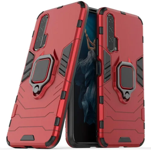Vista 8 de LuluMain Compatible con Honor 20 Pro, soporte de anillo de metal a prueba de golpes duro (funciona con soporte magnético para automóvil), funda Negro