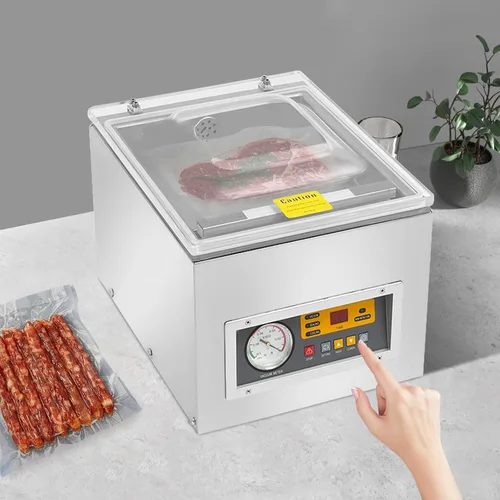 Vista 4 de Sellador al vacío de cámara, máquina de envasado de cocina, sellador al vacío de cámara de alimentos de cocina, sellador al vacío de 110 V
