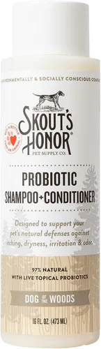 Vista 16 de SKOUT'S HONOR Champú y acondicionador probiótico para perros, SC, 16 onzas