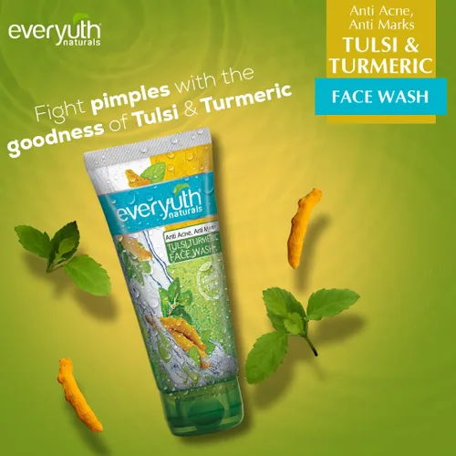 Vista 2 de Everyuth Naturals Tulsi - Jabón facial de cúrcuma, 5.1 fl oz