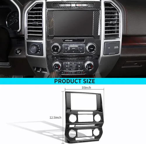 Vista 3 de JeCar Para F150 Cubierta de panel de tablero de consola central interior de fibra de carbono para Ford F150 2015-2020 Accesorios interiores