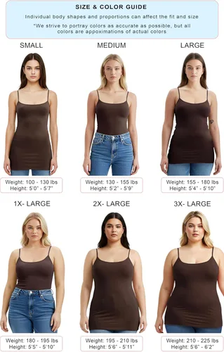 Vista 121 de Emmalise Camisola larga casual básica para mujer, con tirantes ajustables, top en capas