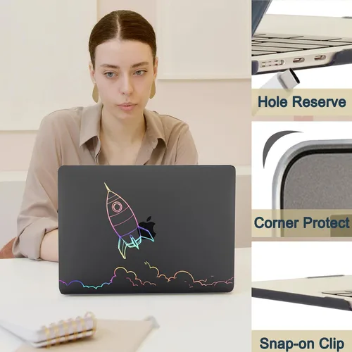 Vista 54 de Funda compatible con MacBook Air de 11 pulgadas 2015-2010 A1465 A1370, diseño impreso de plástico para laptop, carcasa protectora Air de 11.6